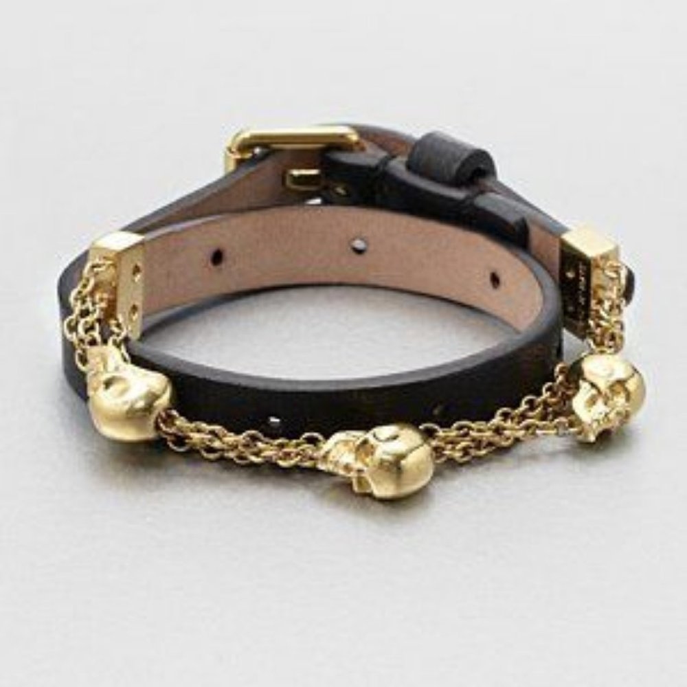 Alexander McQueen: Leather & Chain Skull Wrap